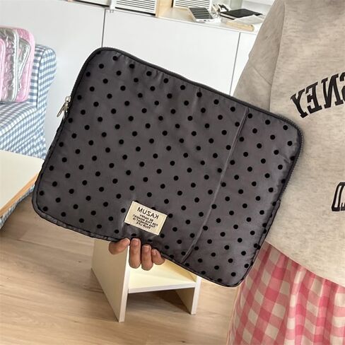 Women’s Polka Dot Padded Laptop Sleeve, Stylish Lightweight 11-15 inch Laptop Carrying Case for Commute Campus Travel in Saudi Arabia