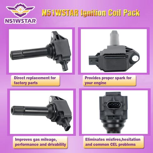 IGNITION COIL PACKS SET OF 4 Compatible With BRZ FORESTER IMPREZA LEGACY OUTBACK XV 86 SCION FR-S 2.0 2.0T 2.5 FA20 FB20 FB25 OLD VERSION For UF710 UF720 22433-AA681 FK0438 FK0453 FK0456 in Kuwait