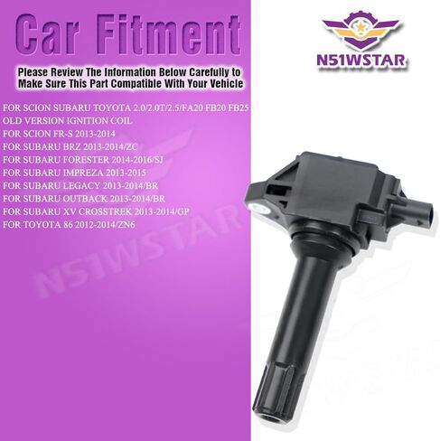 IGNITION COIL PACKS SET OF 4 Compatible With BRZ FORESTER IMPREZA LEGACY OUTBACK XV 86 SCION FR-S 2.0 2.0T 2.5 FA20 FB20 FB25 OLD VERSION For UF710 UF720 22433-AA681 FK0438 FK0453 FK0456 in Kuwait
