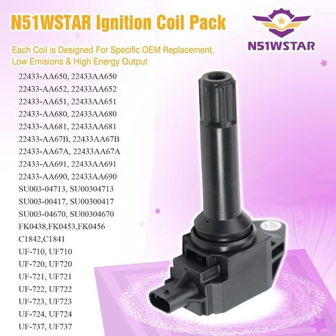 IGNITION COIL PACKS SET OF 4 Compatible With BRZ FORESTER IMPREZA LEGACY OUTBACK XV 86 SCION FR-S 2.0 2.0T 2.5 FA20 FB20 FB25 OLD VERSION For UF710 UF720 22433-AA681 FK0438 FK0453 FK0456 in Kuwait