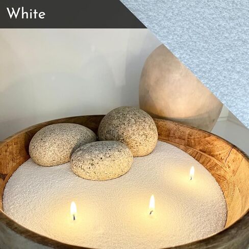 Foton Pearled Candle Grande Bag 64oz - White Unscented Non Toxic Luxury Long Lasting Powder Candles - Refillable Candle Sand with 100 Wicks for Candle Making in Saudi Arabia