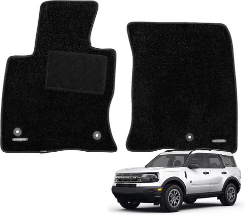 WENNEBIRD Superior Carpet Floor Mats for 2021-2026 Ford Bronco Sport (Not for Bronco), 0.6-Inch Ultra-Thick, Noise-Reducing, All-Weather Waterproof Anti-Slip – 3-Pc Set in Kuwait