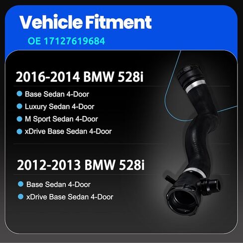 Upper Radiator Coolant Hose 17127619684 Fit For BMW F10 520i 528i 528i xDrive 2012 2013 2014 2015 2016 Manguera Del Radiador CHR0625 67297 24749 V201027 in Saudi Arabia