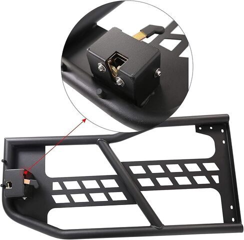 أبواب أنبوبية ECOTRIC Jeep JK لـ 2007-2018 Jeep Wrangler JK غير محدودة بأربعة أبواب على طراز الصيد الأمامي والخلفي مجموعة نصف أبواب أنبوبية مع أنبوب فولاذي شديد التحمل لباب الطرق الوعرة in Kuwait