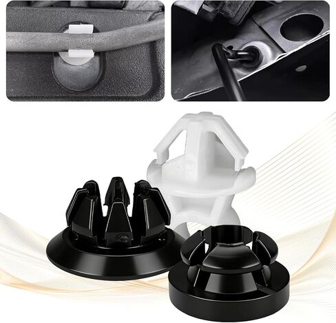 Hood Support Prop Rod Clips & Grommet, Hood Prop Rod Retainer Holder Bracket Compatible with Honda Accord Civic Odyssey CR-V Prelude S2000, Replace OEM #91503-SS0-003 91604-SD2-013 (3PCS) in Saudi Arabia