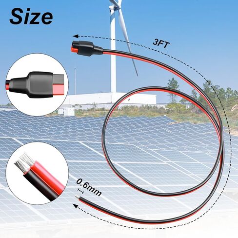 12AWG Anderson Connector Cable 3FT 30A Anderson Powerpole Connector Extension Cable with Housing Contacts for Solar Generators Controllers Portable Power Station and Battery DIY in Saudi Arabia