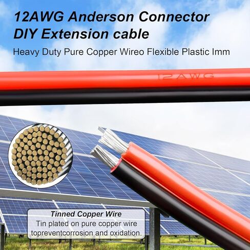 12AWG Anderson Connector Cable 3FT 30A Anderson Powerpole Connector Extension Cable with Housing Contacts for Solar Generators Controllers Portable Power Station and Battery DIY in Saudi Arabia
