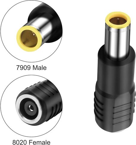 MEIRIYFA DC 7909 إلى DC 8020 محول DC7909 ذكر إلى DC8020 أنثى موصل لمحطة الطاقة المحمولة للوحة الشمسية مع سلسلة Jackery Explorer - 3 قطع in Kuwait