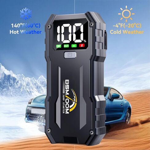 Jump Starter, 7000A 26800mAh Jump Starter Battery Pack, Car Jump Starter Battery Pack for up to All Gas and 10.0L Diesel Engines with LED Display, LED Light, Power Bank with Type C Port in Saudi Arabia