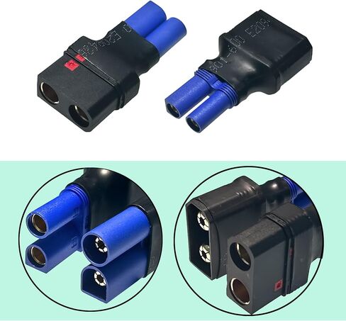 1Pairs QS8 to EC5 Adapter,EC5 Female to QS8-S Male Connector -,EC5 Male to QS8 Female Connector for Charging Lipo Battery RC Car, Drones, RC Boat Batteries in Kuwait