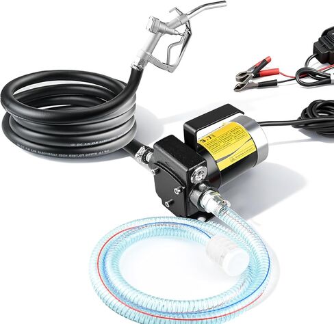 110V AC Gasoline Fuel Pump Kit, Self-priming Fuel Transfer Pump, Reversible Pumping, Overheat Protection, Explosion-proof, Suitable for Gasoline, Diesel, Mineral Oil, Kerosene in Kuwait