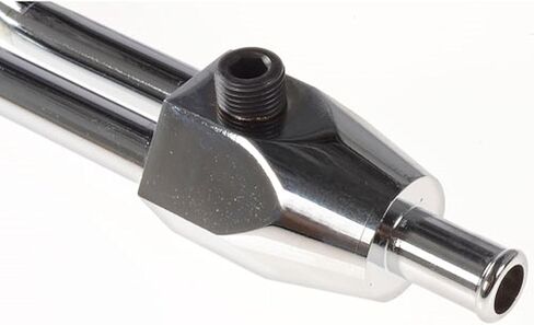 JEGS Chrome Dual Feed Fuel Line | 9-5/16in.Center-To-Center Spacing | Fits Holley Square Flange Dual Feed Carburetors With Metering Blocks On Both Primary Side And Secondary Side in Kuwait