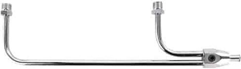 JEGS Chrome Dual Feed Fuel Line | 9-5/16in.Center-To-Center Spacing | Fits Holley Square Flange Dual Feed Carburetors With Metering Blocks On Both Primary Side And Secondary Side in Kuwait