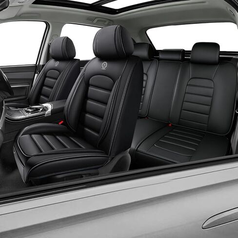 Pickup Trucks Car Seat Covers for Sierra EV,for GMC Sierra EV 2024-2025,Waterproof Leather Seat Covers,Compatible Airbag,Full Set Comfort Car Seat Protectors for Most Cars(Pillows,Black&Coffee) in Saudi Arabia