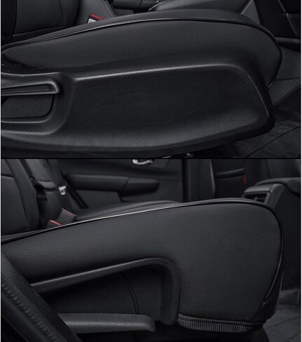 أغطية مقاعد EKR Ridgeline لسيارة Honda Ridgeline 2024 2025 2026 Sport/RTL/TrailSport/إصدار أسود، غطاء مقعد سيارة جلدي مقاوم للماء لمجموعة كاملة من سيارات الدفع الرباعي، جلد صناعي (أسود) in Kuwait