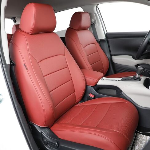 أغطية مقاعد EKR Ridgeline لسيارة Honda Ridgeline 2024 2025 2026 Sport/RTL/TrailSport/إصدار أسود، غطاء مقعد سيارة جلدي مقاوم للماء لمجموعة كاملة من سيارات الدفع الرباعي، جلد صناعي (أسود) in Kuwait