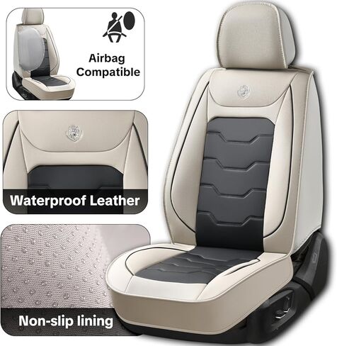 car seat Cover for Ford Maverick Lariat、XLT、XL 2022,Waterproof Artificial Leather, 5-seat Full Set Car Interior Protective Cover Non-Destructive Installation and Easy Cleaning in Kuwait