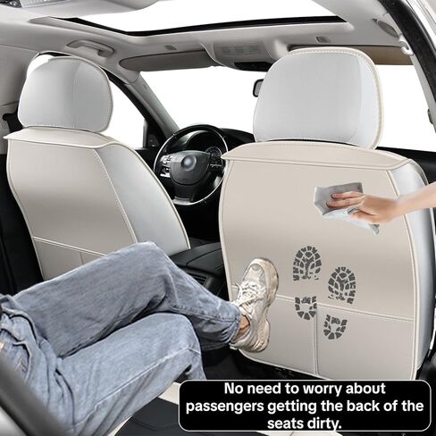 car seat Cover for Ford Maverick Lariat、XLT、XL 2022,Waterproof Artificial Leather, 5-seat Full Set Car Interior Protective Cover Non-Destructive Installation and Easy Cleaning in Kuwait