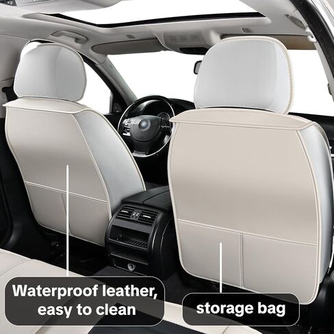 car seat Cover for Ford Maverick Lariat、XLT、XL 2022,Waterproof Artificial Leather, 5-seat Full Set Car Interior Protective Cover Non-Destructive Installation and Easy Cleaning in Kuwait