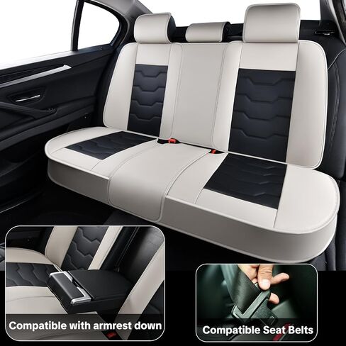car seat Cover for Ford Maverick Lariat、XLT、XL 2022,Waterproof Artificial Leather, 5-seat Full Set Car Interior Protective Cover Non-Destructive Installation and Easy Cleaning in Kuwait