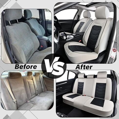 car seat Cover for Ford Maverick Lariat、XLT、XL 2022,Waterproof Artificial Leather, 5-seat Full Set Car Interior Protective Cover Non-Destructive Installation and Easy Cleaning in Kuwait