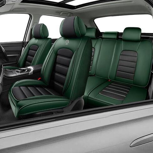 Car Seat Covers for Carnival,for KIA Carnival 2022-2026,Leather Waterproof Seat Covers,Compatible Airbag,Full Set Breathable Car Seat Protectors for Most Cars(Black&Coffee) in Saudi Arabia