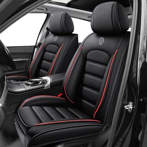 Car Seat Covers for Carnival,for KIA Carnival 2022-2026,Leather Waterproof Seat Covers,Compatible Airbag,Full Set Breathable Car Seat Protectors for Most Cars(Black&Coffee) in Saudi Arabia