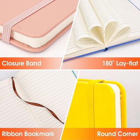 8 Pack Lined Journal Notebook for Work, A5 Hardcover (5.5" x 8.3"), 8 Colors 136 Pages Medium College Ruled Notebook Bulk, for Writing, Note Taking, Business Work School Home in Saudi Arabia
