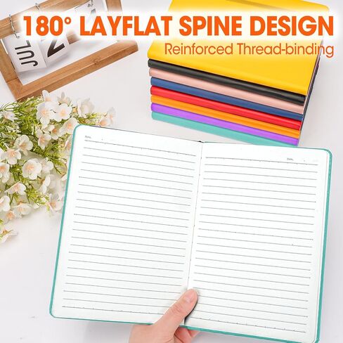 8 Pack Lined Journal Notebook for Work, A5 Hardcover (5.5" x 8.3"), 8 Colors 136 Pages Medium College Ruled Notebook Bulk, for Writing, Note Taking, Business Work School Home in Saudi Arabia