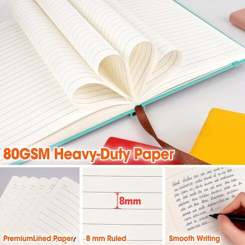 8 Pack Lined Journal Notebook for Work, A5 Hardcover (5.5" x 8.3"), 8 Colors 136 Pages Medium College Ruled Notebook Bulk, for Writing, Note Taking, Business Work School Home in Saudi Arabia