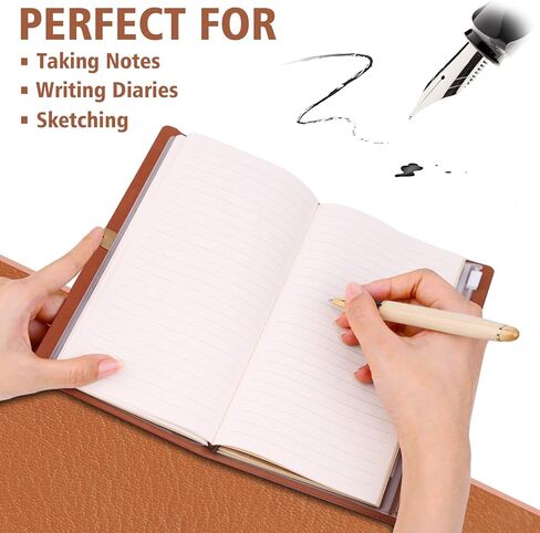 Music Lover Gifts for Women Men, Leather Journal Notebook with “Music Is What Feelings Sound Like" Quote, Refillable Leather Writing Journal for Musicians,Teacher, Songwriters in Saudi Arabia