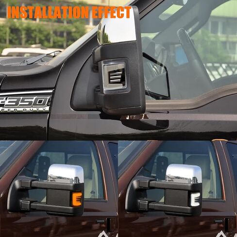 LED Side Mirror Turn Signal Lights with Switchback Function White and Amber Compatible with 2008-2016 Ford F250 F350 F450 F550 Super Duty Tow Mirror Marker Running Lights Plug and Play Waterproof IP65 in Saudi Arabia