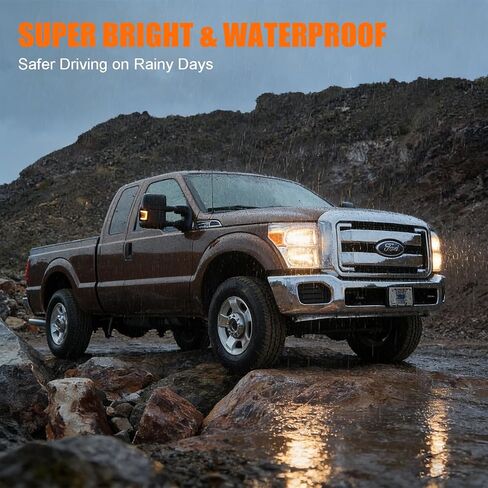 LED Side Mirror Turn Signal Lights with Switchback Function White and Amber Compatible with 2008-2016 Ford F250 F350 F450 F550 Super Duty Tow Mirror Marker Running Lights Plug and Play Waterproof IP65 in Saudi Arabia
