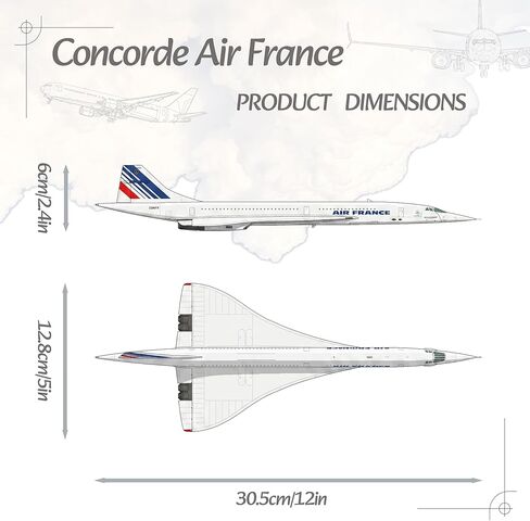 1/200 Concorde Airplane Model Air France Diecast Metal Aircraft Models for Display Collections or Gift in Kuwait