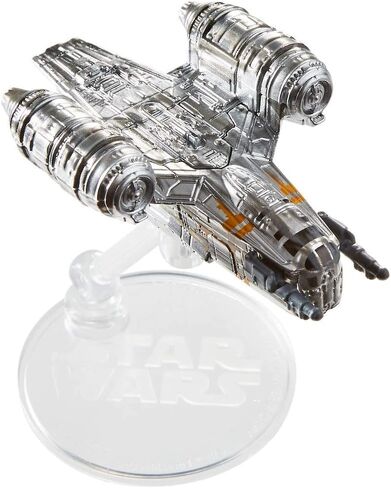 Razor Crest Star Wars The Mandalorian Hot Wheels Diecast Starships with Flight Stand in Kuwait