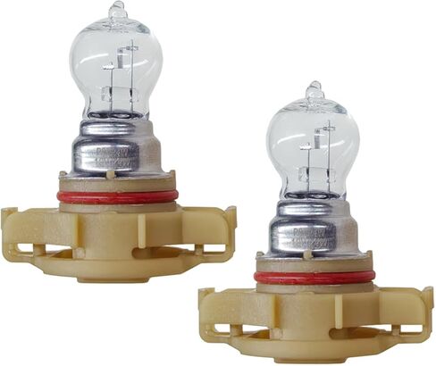 ZIMISI 2PCS Car Halogen Fog Light Bulb, PSX24W Clear Light Source Quartz Glass Daytime Running Lights, 12V 24W 3200-3500K Steering Brake Lights, Auto Lighting Modification Accessory (PSX24W) in Kuwait