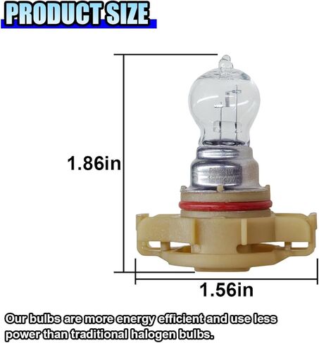 ZIMISI 2PCS Car Halogen Fog Light Bulb, PSX24W Clear Light Source Quartz Glass Daytime Running Lights, 12V 24W 3200-3500K Steering Brake Lights, Auto Lighting Modification Accessory (PSX24W) in Kuwait