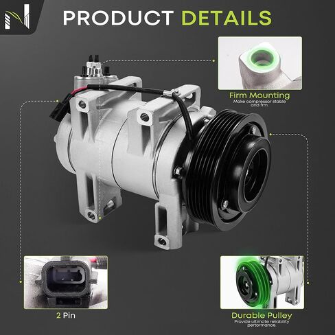 AC Compressor with Clutch for Nissan Rogue 2008-2013 & Rogue Select 2014-2015 2.5L 4-Cylinder in Saudi Arabia