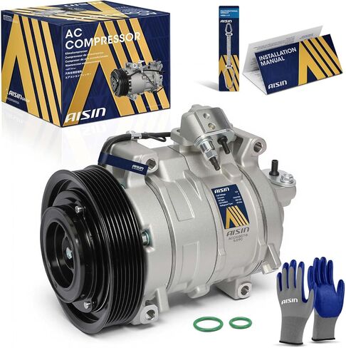 ضاغط مكيف هواء ACCH-00716 من AISIN - متوافق مع Honda Accord 2008-2012 2.4 لتر، Crosstour 2012-2015 2.4 لتر - مع أخدود 7 بكرات، مع قابض in Kuwait