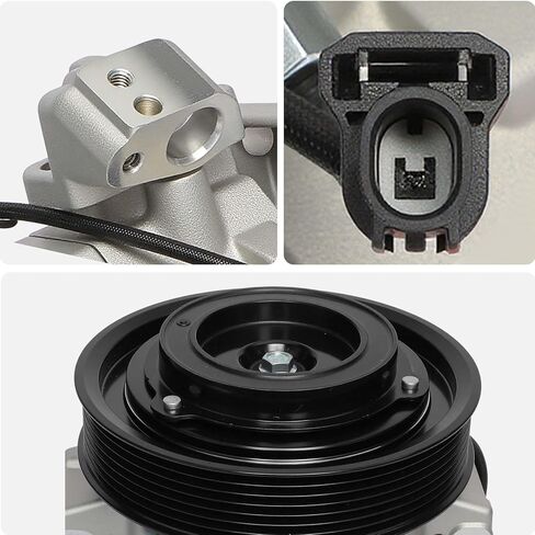ضاغط مكيف هواء ACCH-00716 من AISIN - متوافق مع Honda Accord 2008-2012 2.4 لتر، Crosstour 2012-2015 2.4 لتر - مع أخدود 7 بكرات، مع قابض in Kuwait