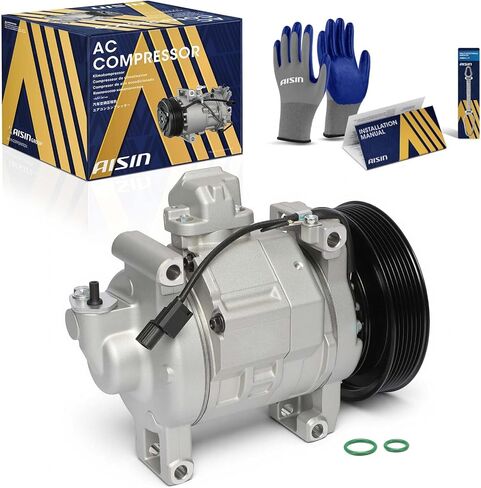 ضاغط مكيف هواء ACCH-00716 من AISIN - متوافق مع Honda Accord 2008-2012 2.4 لتر، Crosstour 2012-2015 2.4 لتر - مع أخدود 7 بكرات، مع قابض in Kuwait