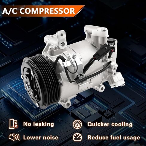 Air Conditioner AC Compressor with A/C Clutch Compatible with Civic 2016-2021 (2.0L Only) Replace 01141492 06576559 388105BAA0 in Saudi Arabia