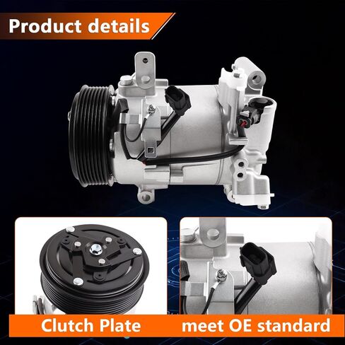 Air Conditioner AC Compressor with A/C Clutch Compatible with Civic 2016-2021 (2.0L Only) Replace 01141492 06576559 388105BAA0 in Saudi Arabia