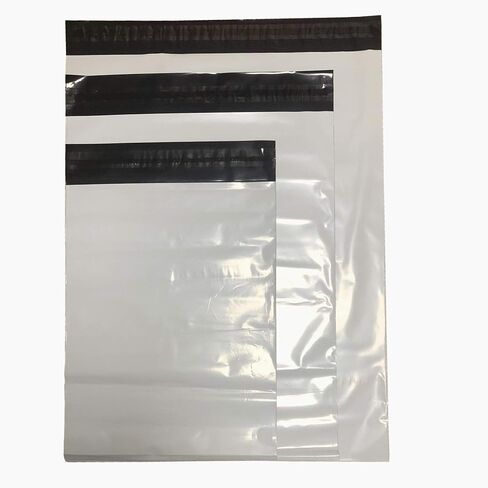 White Poly Mailers Mixed Size Shipping Envelopes Bags 21 Pcs (7 Each: 10x13,12.5x16,15x19") in Saudi Arabia