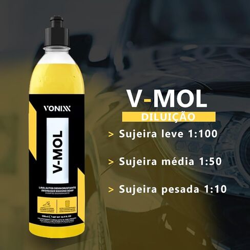 شامبو غسيل السيارات Vonixx V-MOL 500 مل (16.9 أونصة سائلة) - مركز متوازن درجة الحموضة قابل للتحلل الحيوي لإزالة الأوساخ الثقيلة والطين والشحوم برائحة الكرز in Kuwait