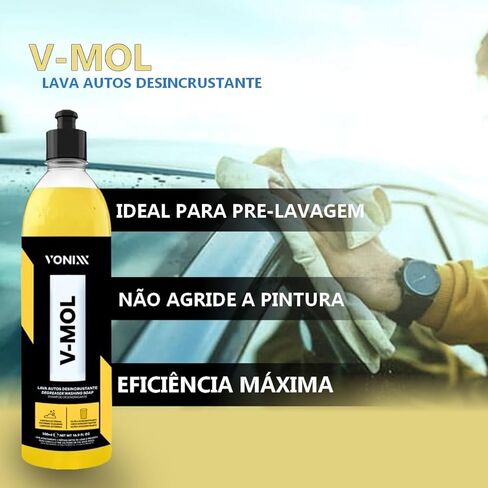 شامبو غسيل السيارات Vonixx V-MOL 500 مل (16.9 أونصة سائلة) - مركز متوازن درجة الحموضة قابل للتحلل الحيوي لإزالة الأوساخ الثقيلة والطين والشحوم برائحة الكرز in Kuwait