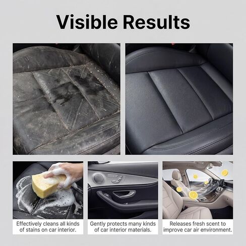 4-in-1 Multi-Enzyme Foam Cleaner, New Foam No-Rinse Cleaner, All-Purpose Foam Cleaning Spray for Car Interior, Kitchen Grease, Bathroom Tiles, Sofa Upholstery（2Pcs in Kuwait