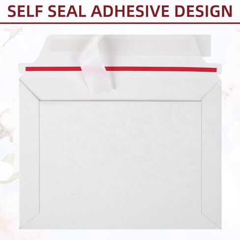 A4 Envelopes Thickened 300GSM White 150 Pack, 6.25" x 4.25" Rigid Self Seal Mailers, Stay Flat Envelope for Invitations, Photos, 6" x 4" Cards, Greeting Cards, Weddings in Saudi Arabia