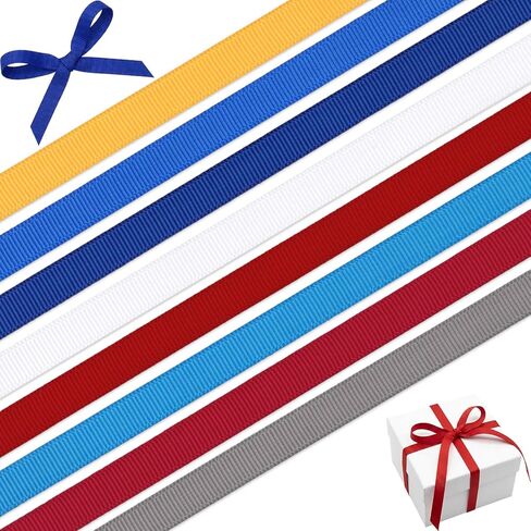 Blue 3/8 Inch Grosgrain Ribbon Set, 8 Pack x 3 Yards (24 Yards Total), Craft Ribbon for Baby Shower Wedding Bouquets Gift Wrapping Nautical Decor and Hair Bows in Saudi Arabia