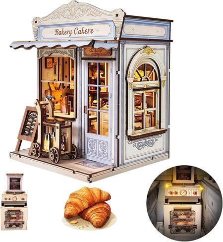 Miniature House Kit, Miniature Dollhouse for Beginners, DIY Dollhouse Kit for Adults to Build, Model Building Craft Diorama Kit, Ideal Gifts for Birthday Christmas(Chocolate Shop) in Saudi Arabia